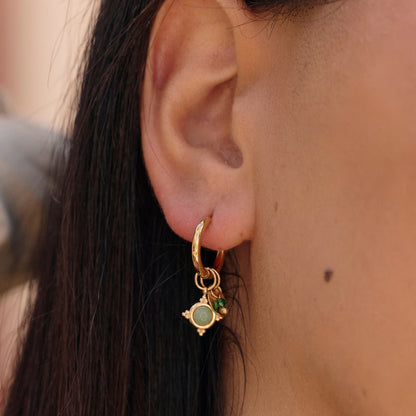 Green Aventurine AnhäNger Ohrringe Alma