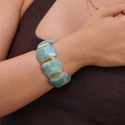 Green Aventurine Elastic Armband Alma