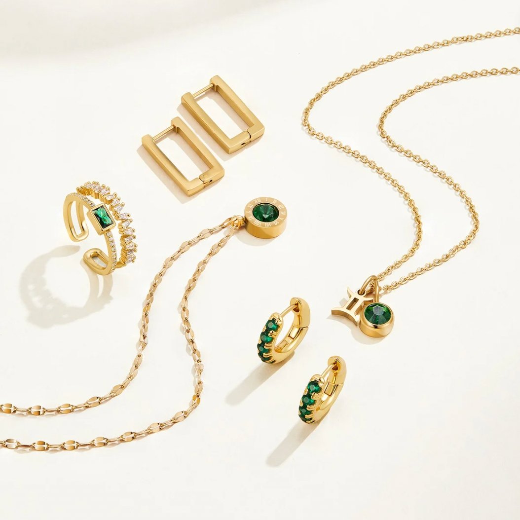 Green Kristall Athena Halskette Alma