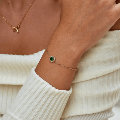 Green Smaragd Kristall Armband Alma