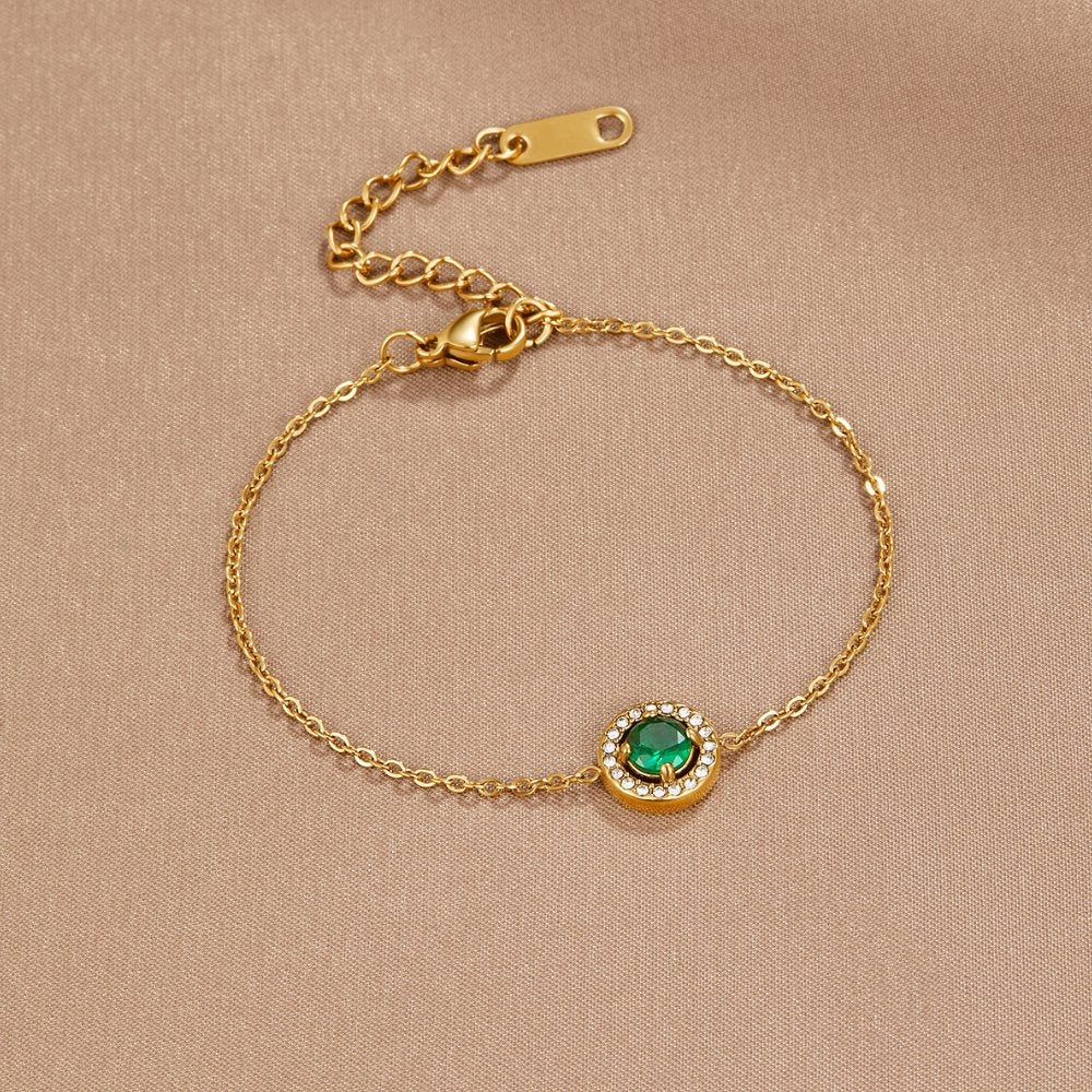 Green Smaragd Kristall Armband Alma