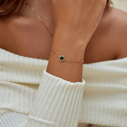 Green Smaragd Kristall Armband Alma
