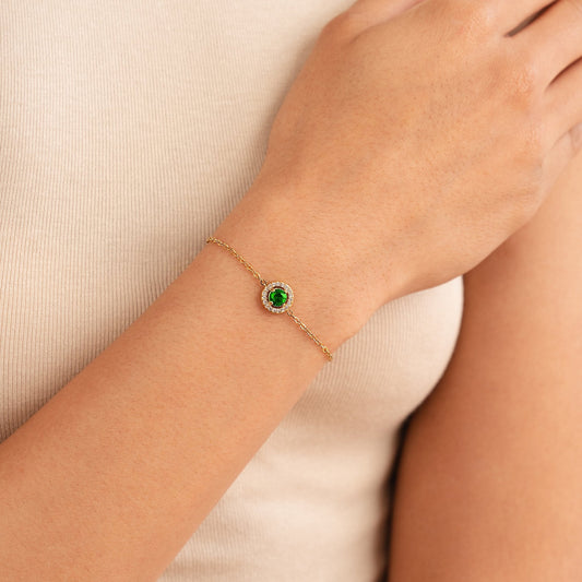 Green Smaragd Kristall Armband Alma