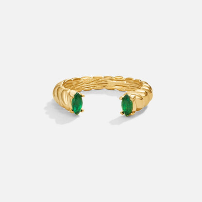 Green Smaragd Cuff Ring Alma