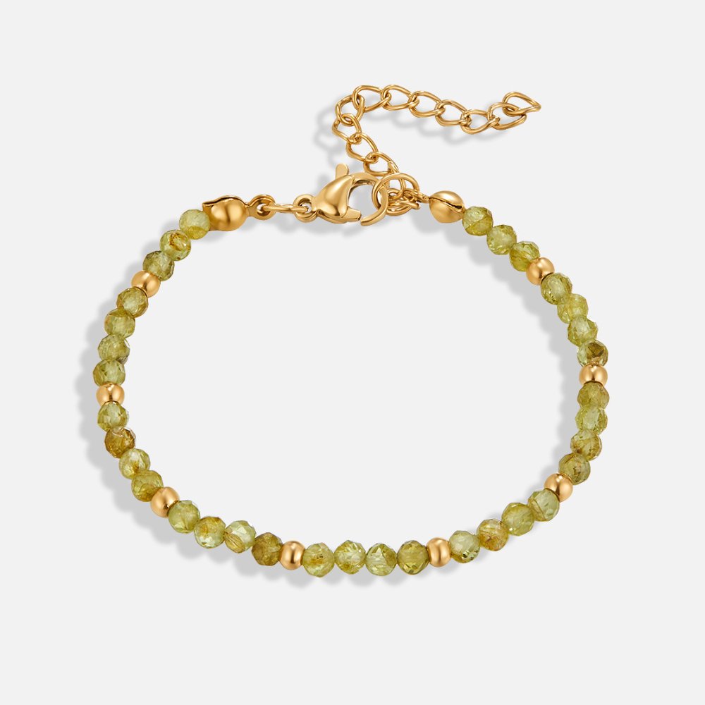 Green Peridot Perlenarmband Alma