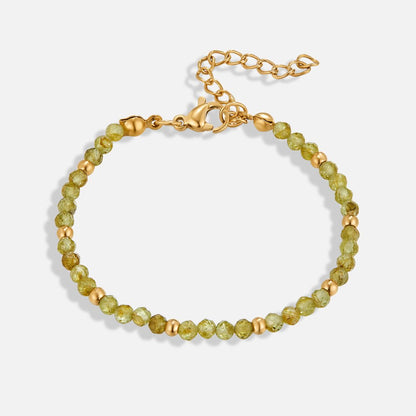 Green Peridot Perlenarmband Alma