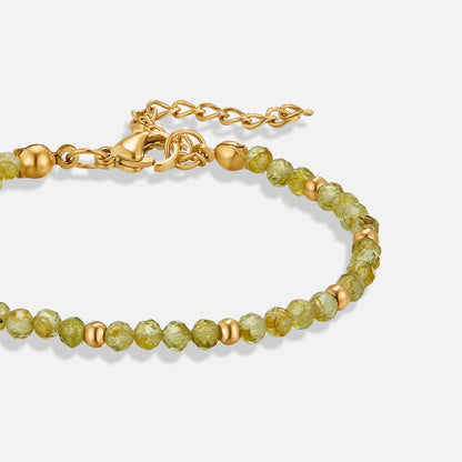 Green Peridot Perlenarmband Alma