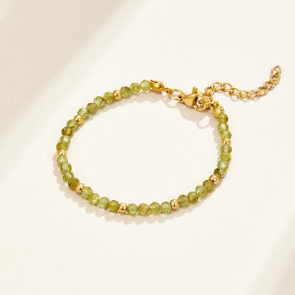 Green Peridot Perlenarmband Alma