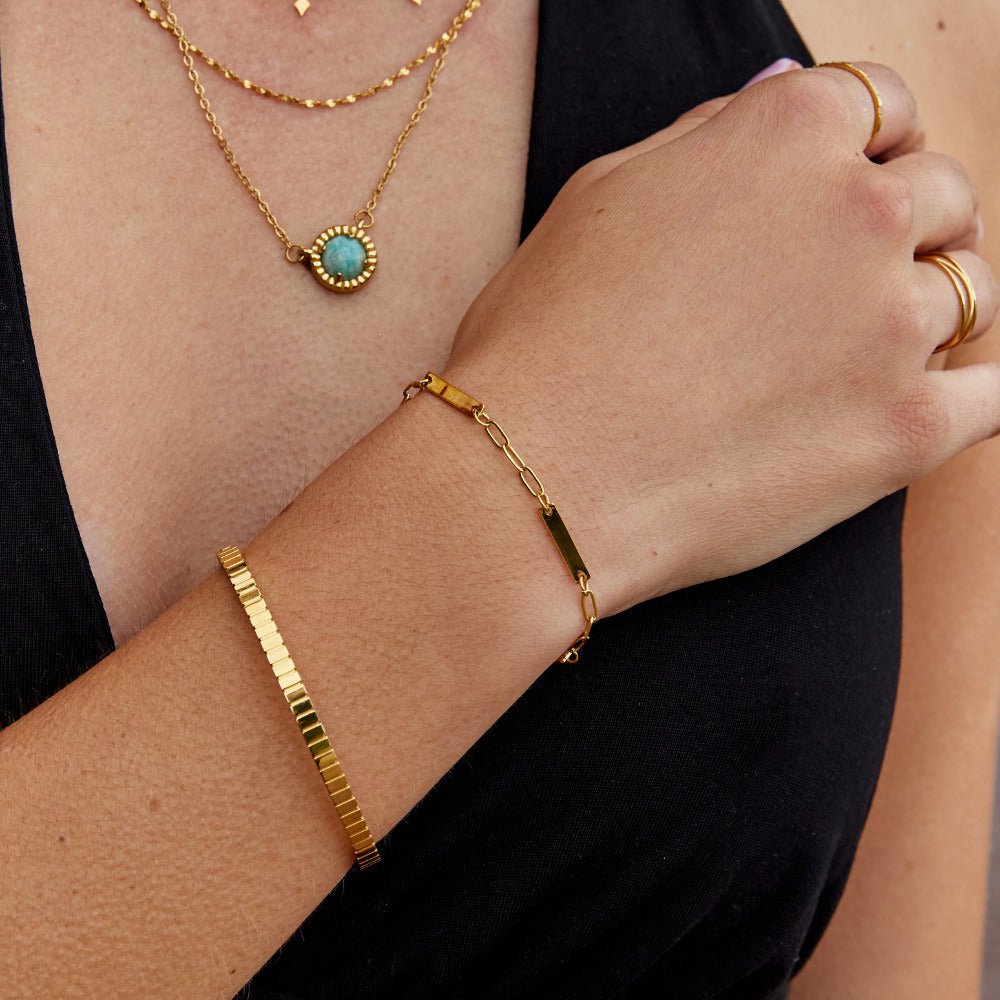 Hailey Gold Ketten Armband Alma