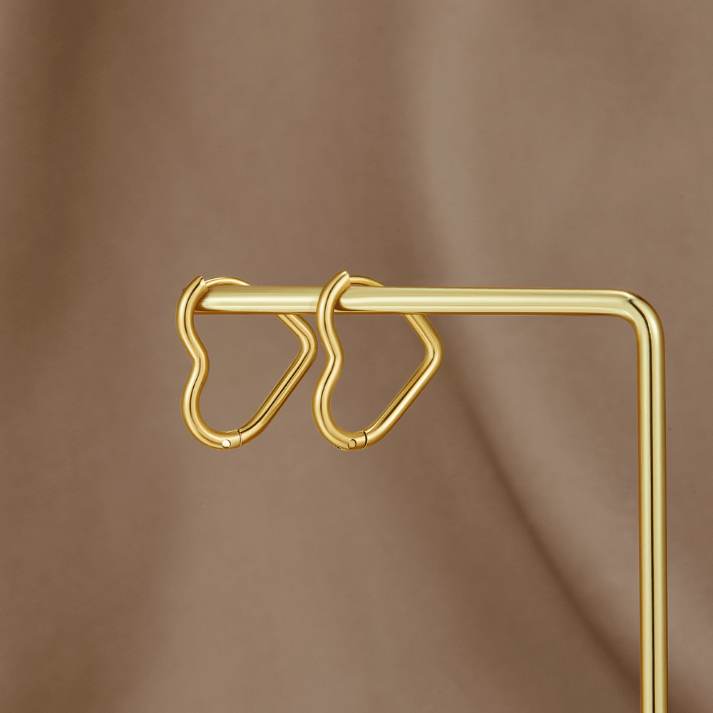 Herz Gold Hoops Ohrringe Alma