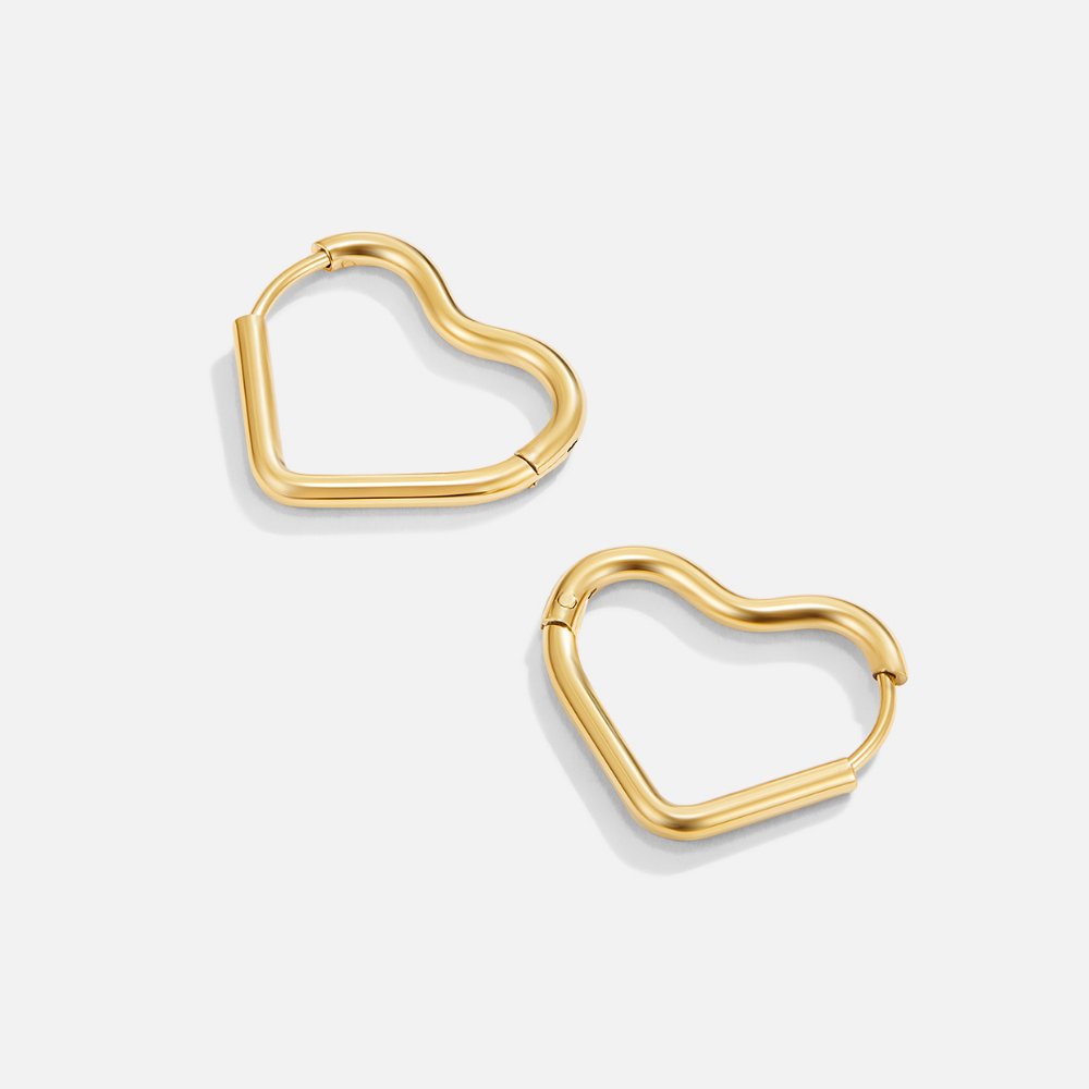 Herz Gold Hoops Ohrringe Alma