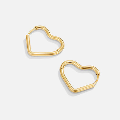 Herz Gold Hoops Ohrringe Alma