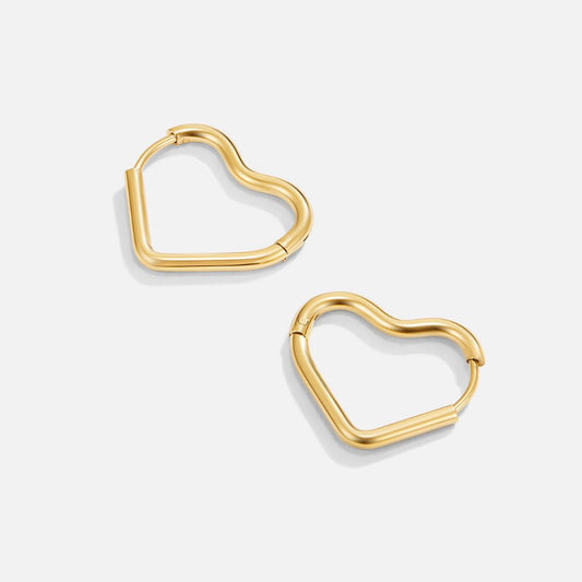 Herz Gold Hoops Ohrringe Alma