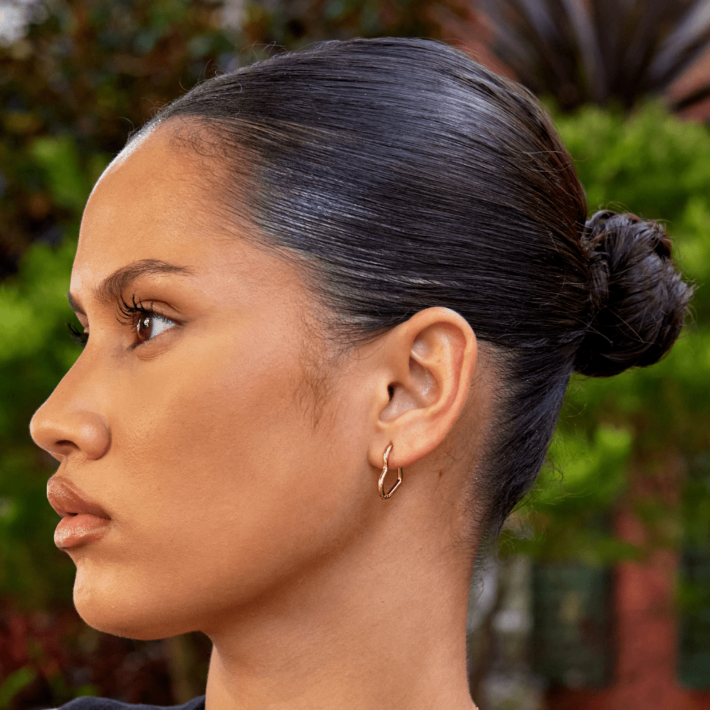 Herz Gold Hoops Ohrringe Alma