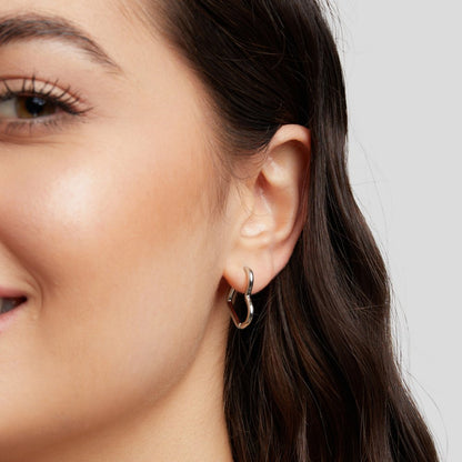 Herz Silber Hoops Ohrringe Alma