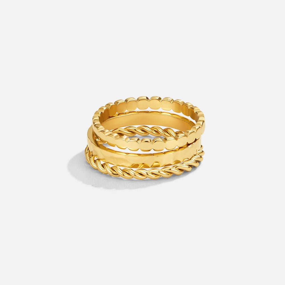 Hella Gold Gestapeltes Ring Set Alma