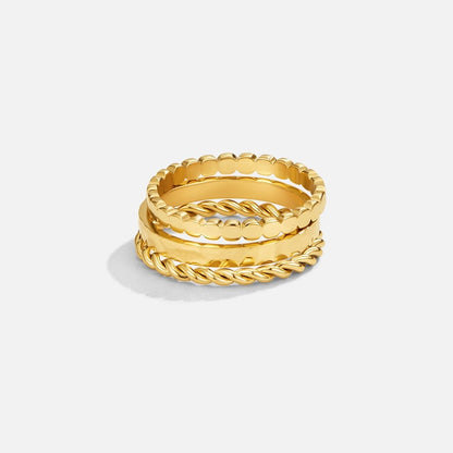 Hella Gold Gestapeltes Ring Set Alma