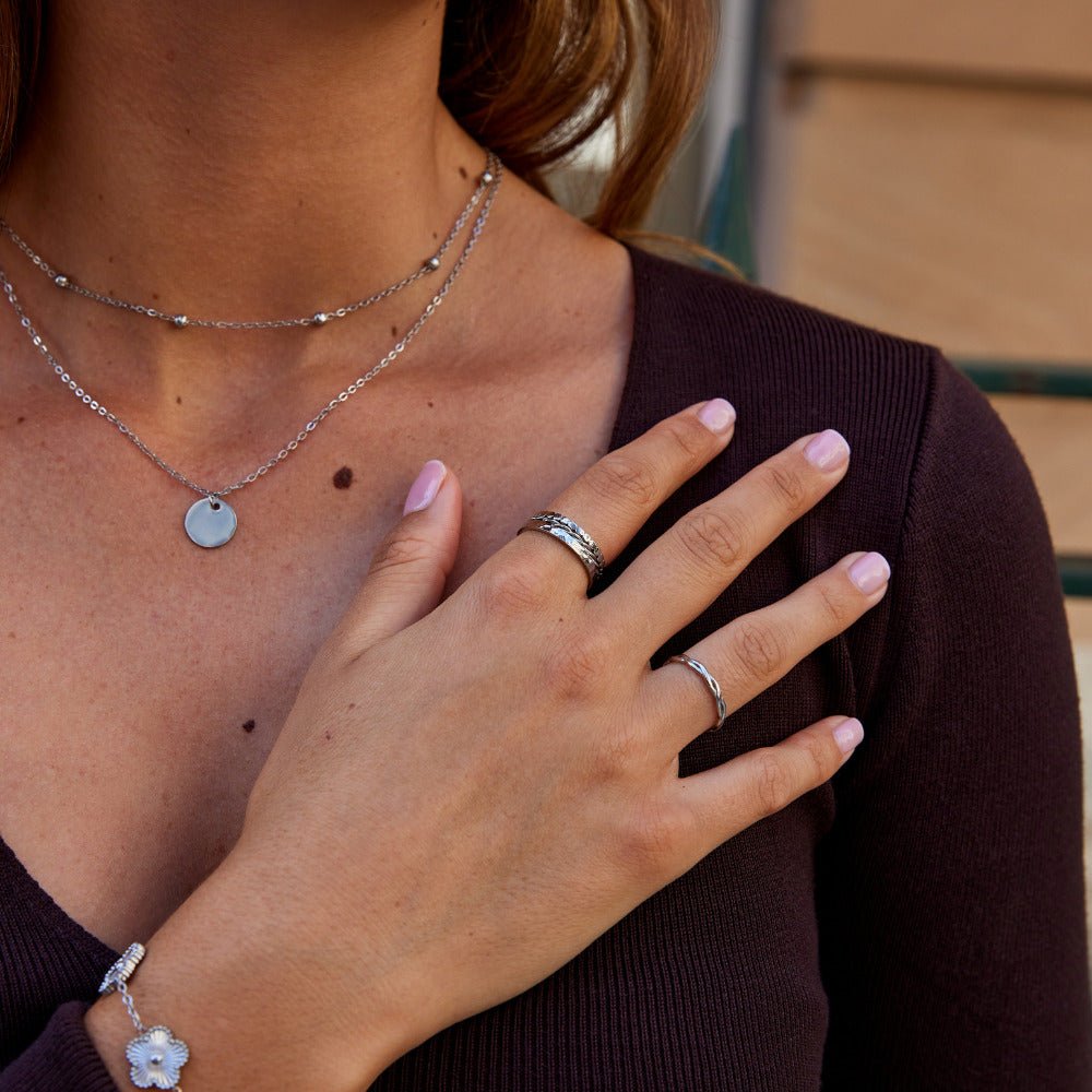 Hella Silber Gestapeltes Ring Set Alma