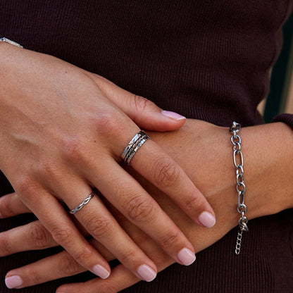 Hella Silber Gestapeltes Ring Set Alma