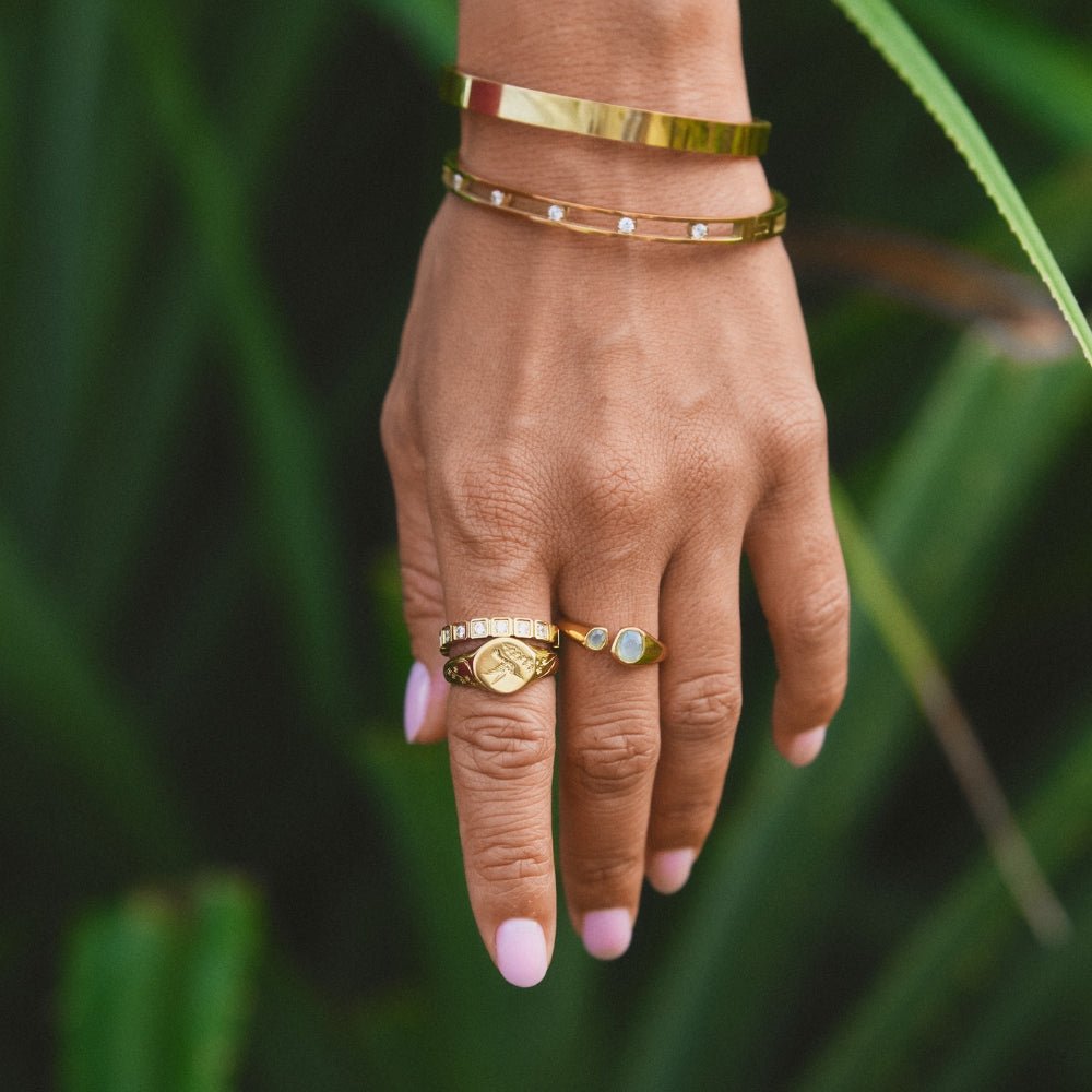 Hera Gold Kristall Ring Alma
