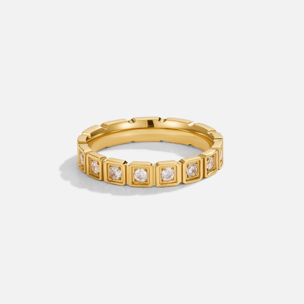 Hera Gold Kristall Ring Alma