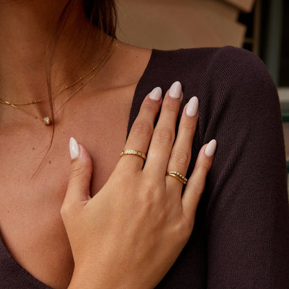 Hera Gold Kristall Ring Alma