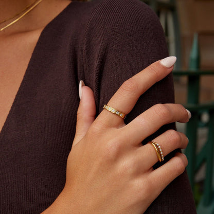 Hera Gold Kristall Ring Alma