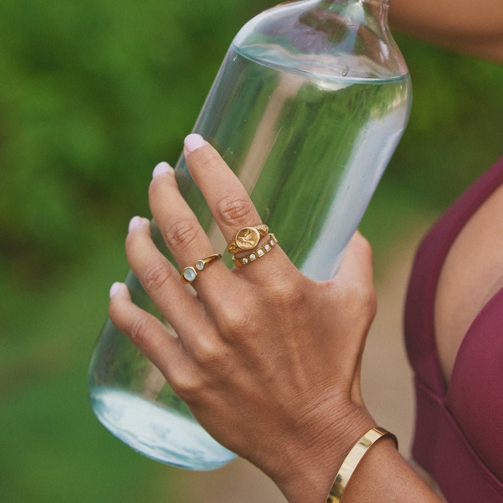 Hera Gold Kristall Ring Alma