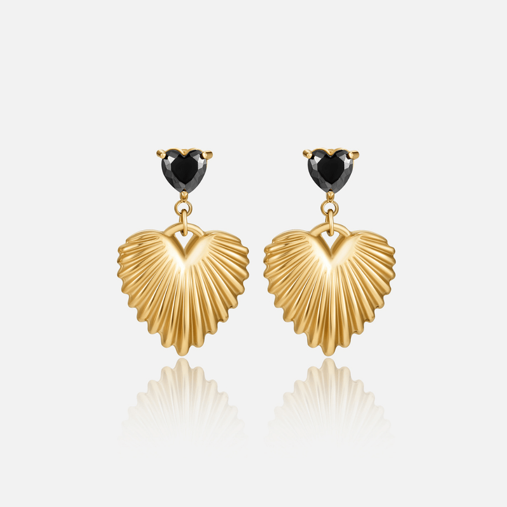 Hera Gold Herz Tropfen Ohrringe Alma