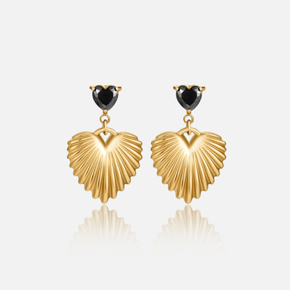 Hera Gold Herz Tropfen Ohrringe Alma