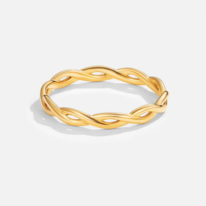Unendlichkeits 18K Gold Twist Ring Alma