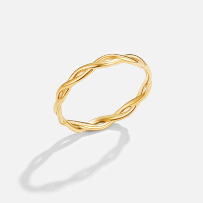 Unendlichkeits 18K Gold Twist Ring Alma