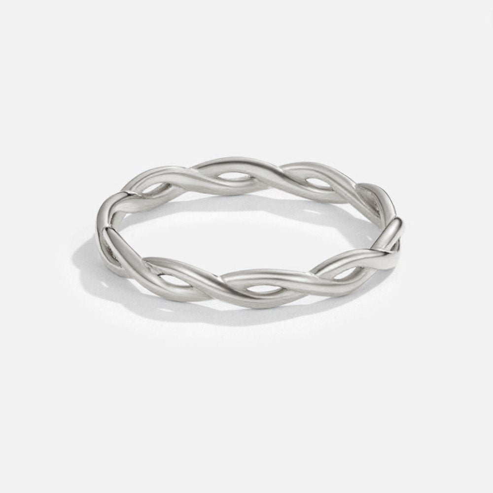 Unendlichkeits 18K Silber Twist Ring Alma
