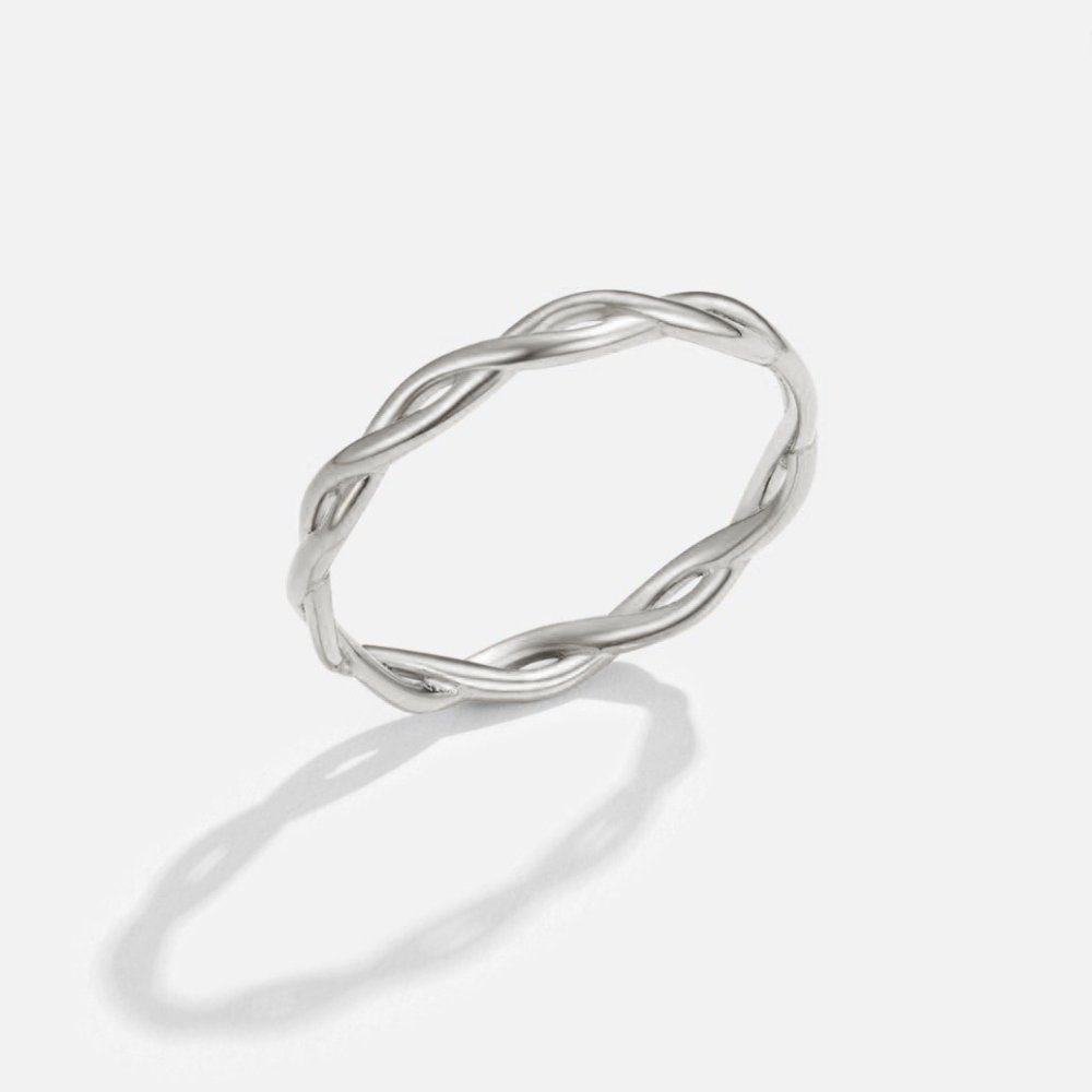 Unendlichkeits 18K Silber Twist Ring Alma
