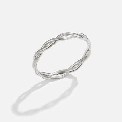 Unendlichkeits 18K Silber Twist Ring Alma