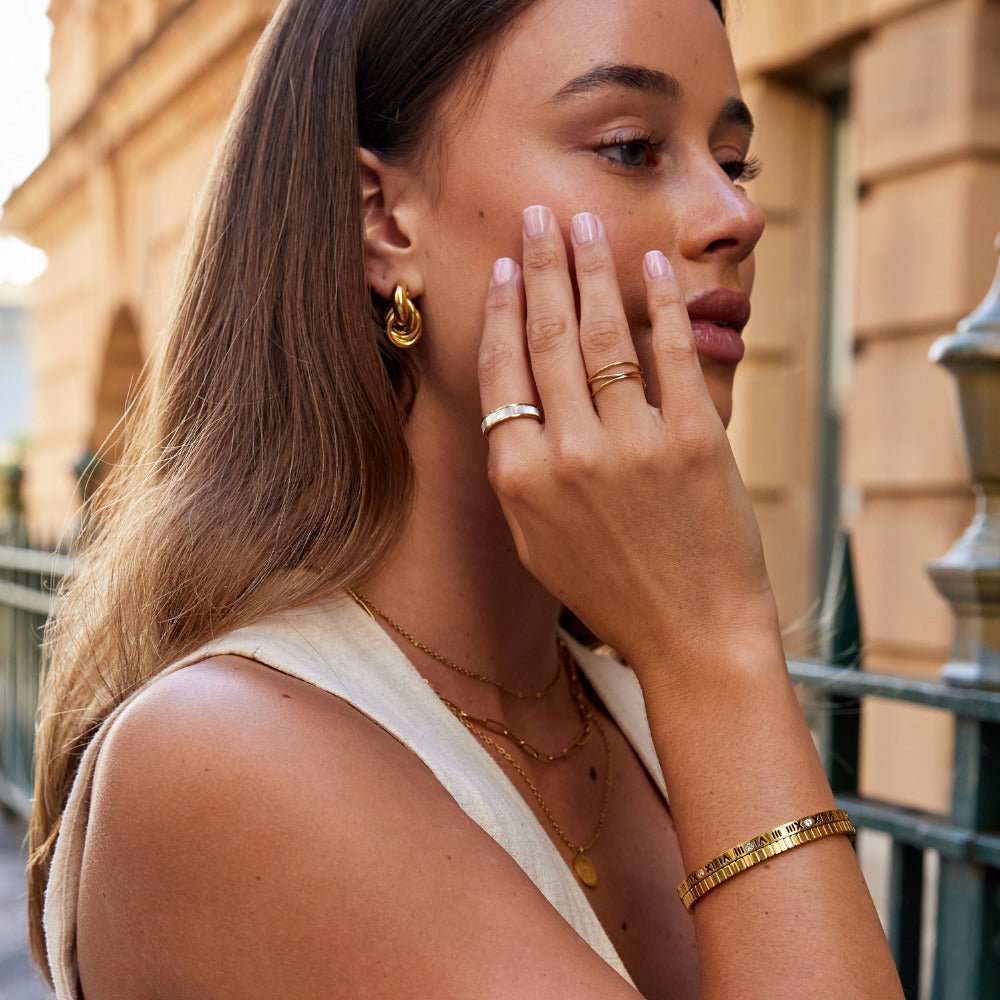 Ivory Perlen Goldring Alma
