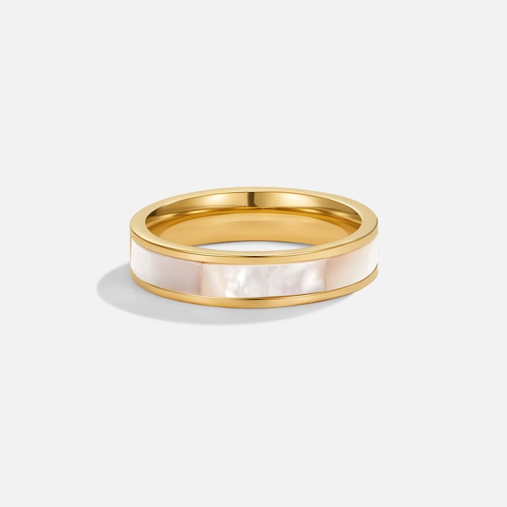 Ivory Perlen Goldring Alma