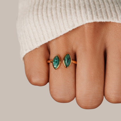 Jade Green Wrap Ring Alma