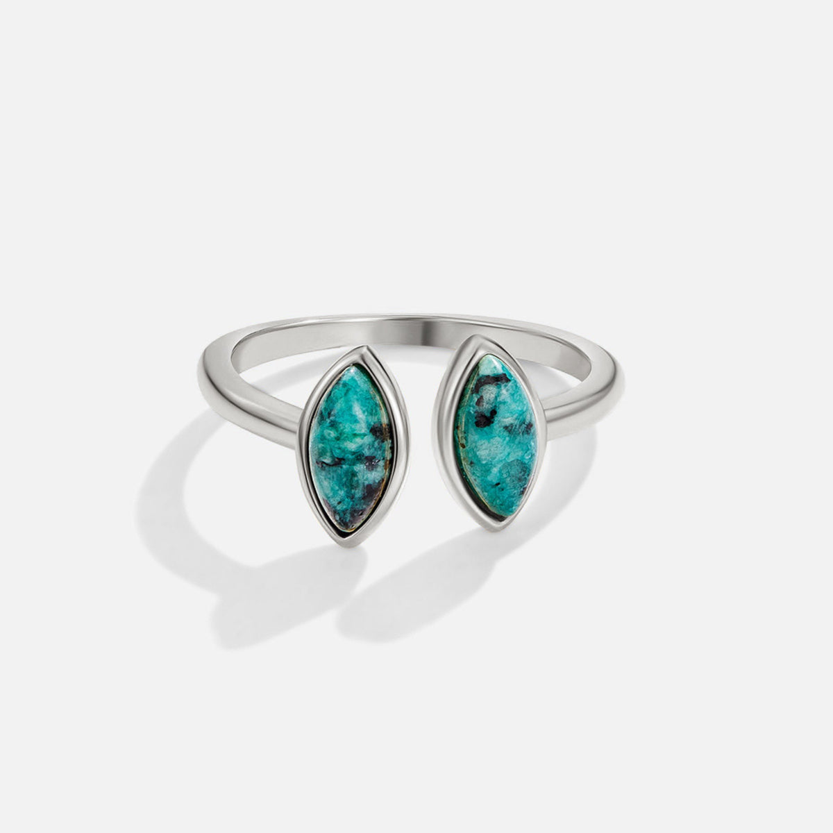 Silber Jade Green Wrap Ring Alma