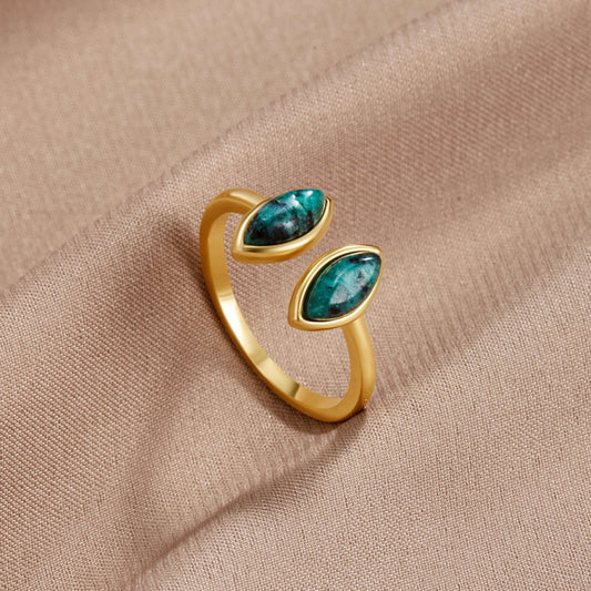 Jade Green Wrap Ring Alma