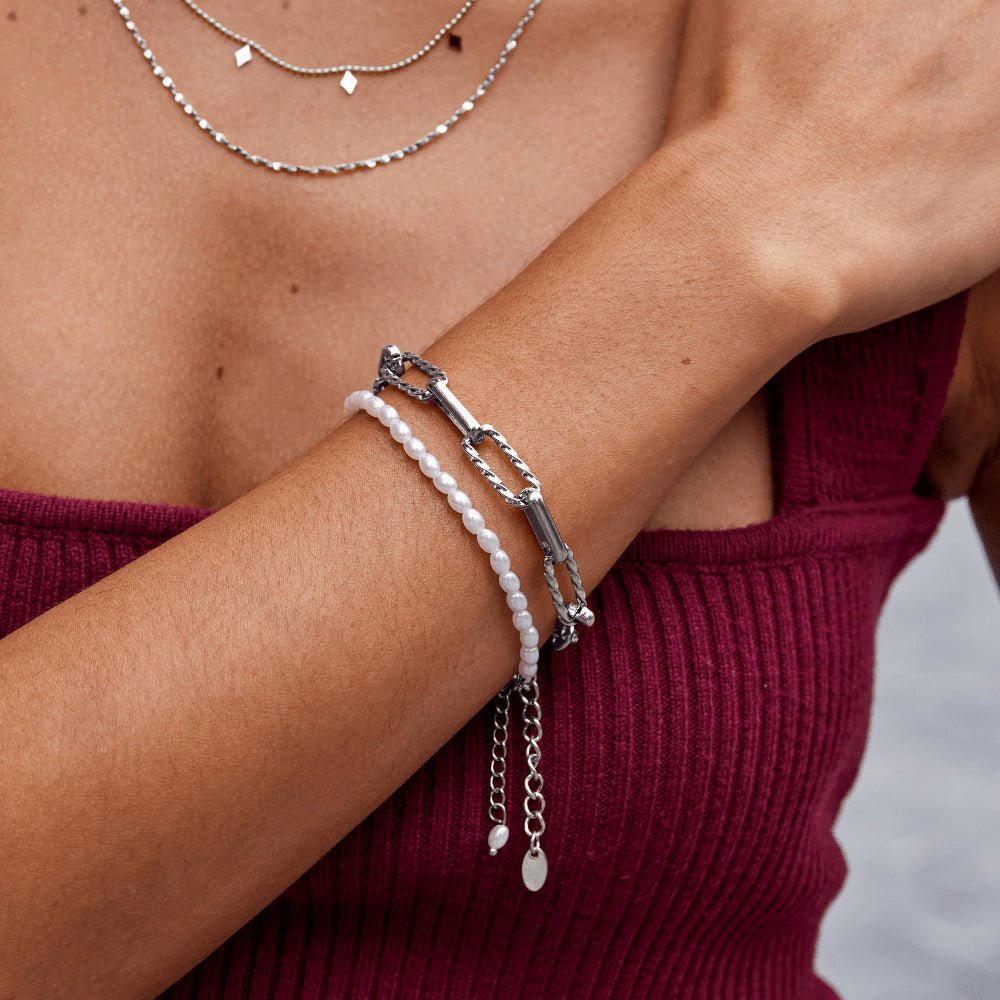 Jihan Chunky Silber Ketten Armband Alma