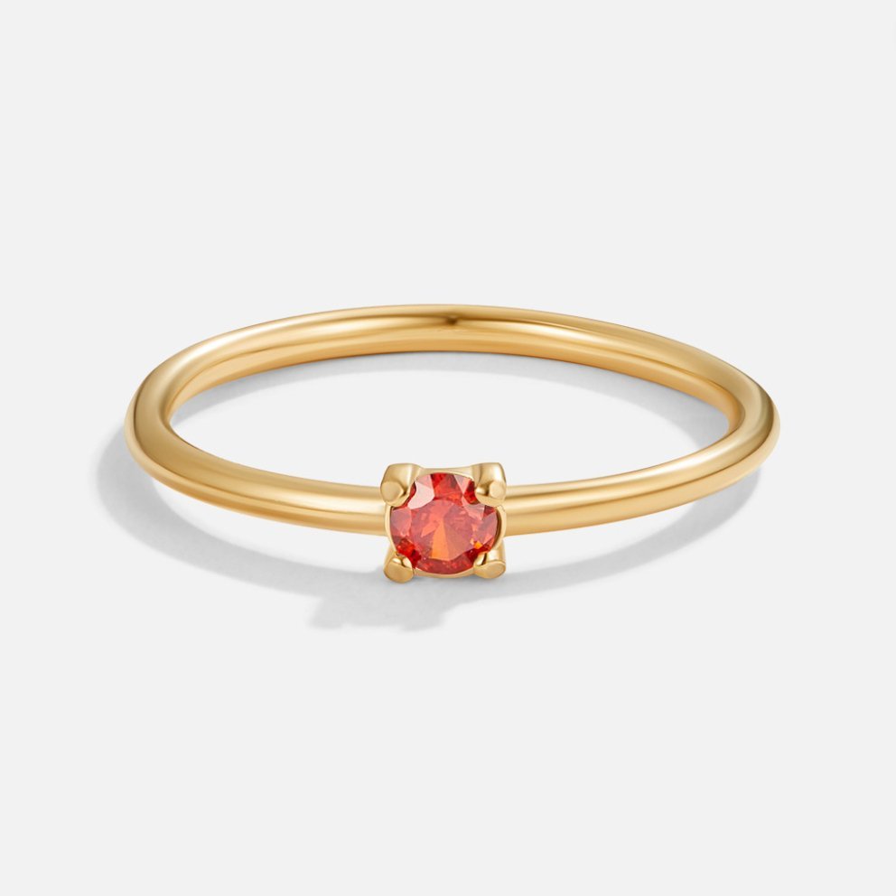 July Geburtsstein 18K Goldring Alma