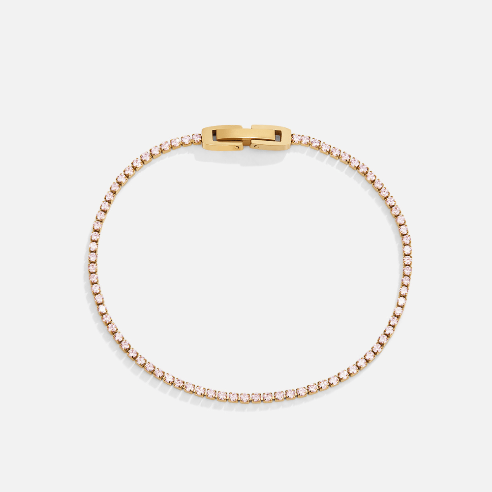 Kiera Gold Pink Kristall Armband Alma