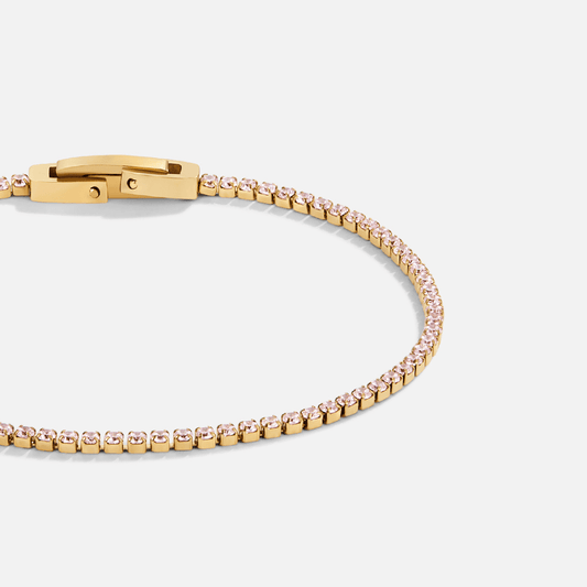 Kiera Gold Pink Kristall Armband Alma