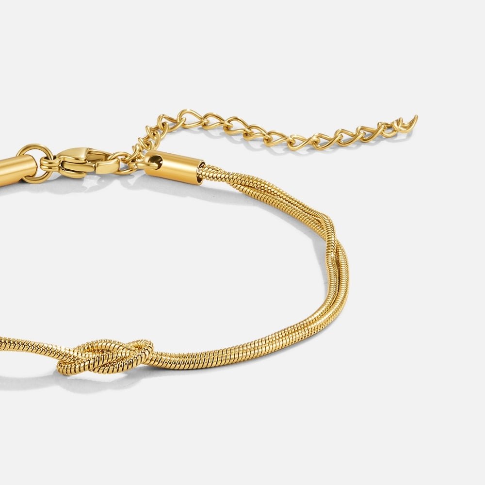 Knotted Gold Ketten Armband Alma