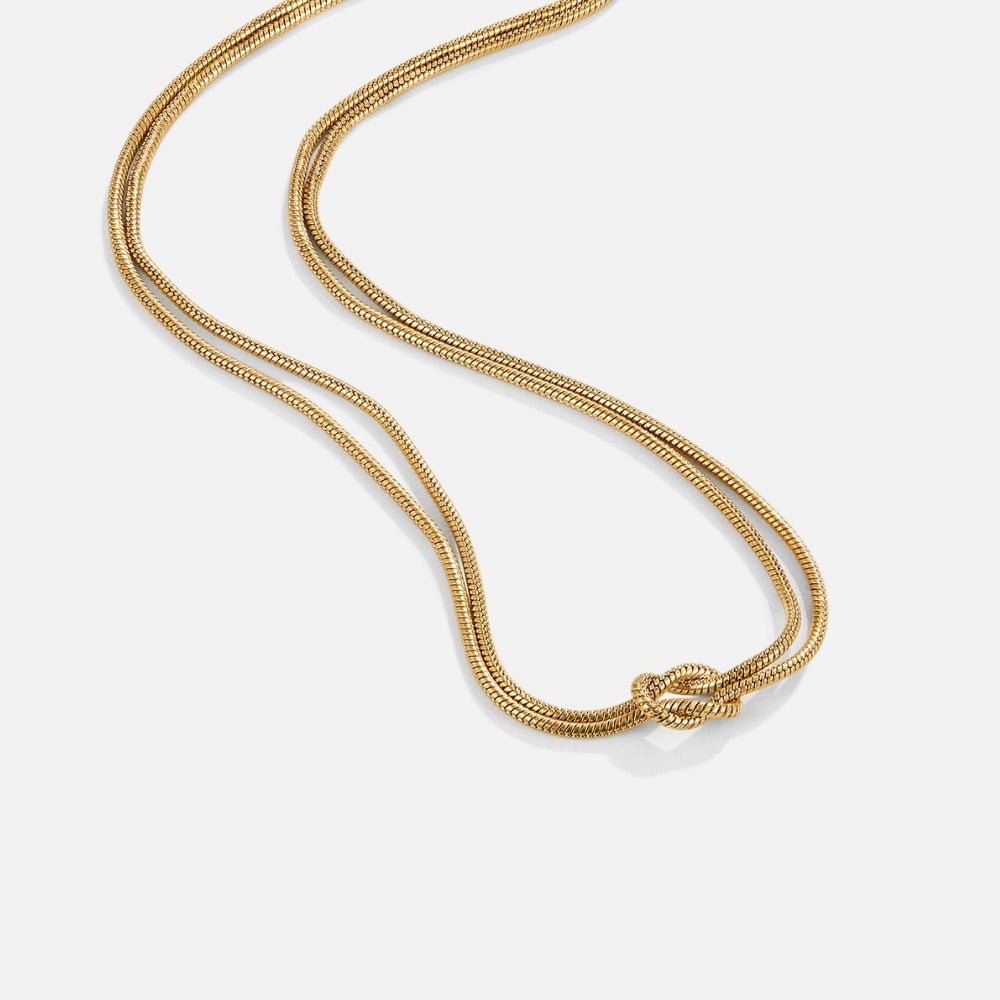 Knotted Gold Ketten Halskette Alma