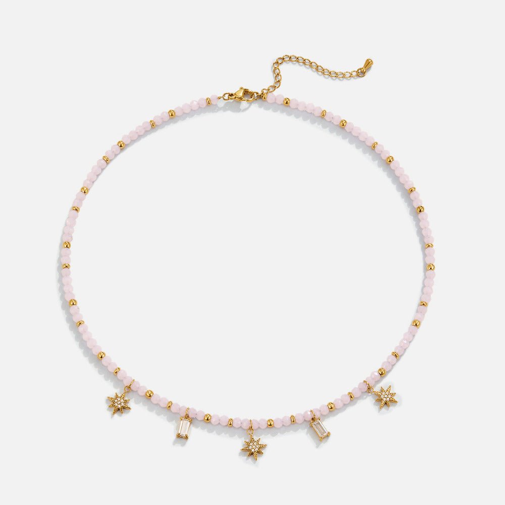 Lana Pink Perlenhalskette Alma