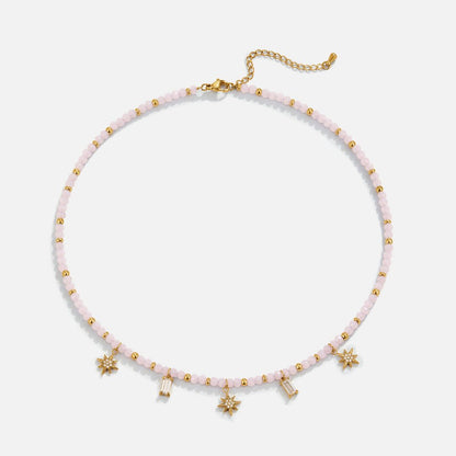 Lana Pink Perlenhalskette Alma