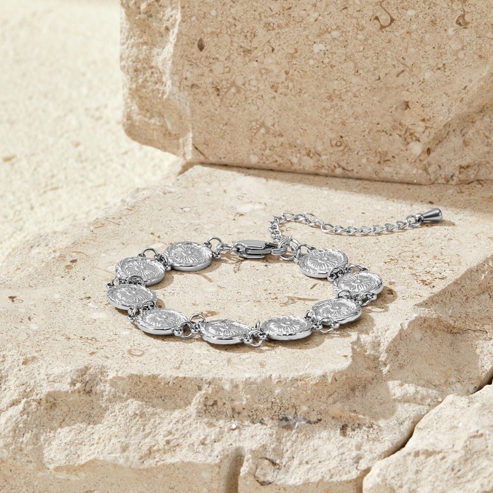Lara Silber Medallion Armband Alma