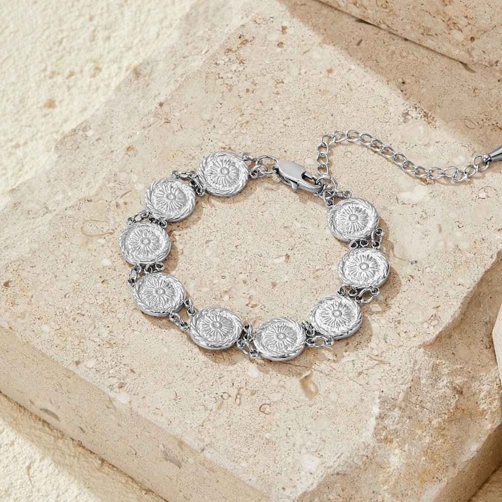 Lara Silber Medallion Armband Alma